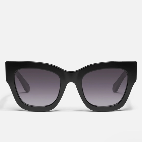 Quay By The Way Square Shaped Oversized Sunglasses Black Frame Smoke Lens main image 11